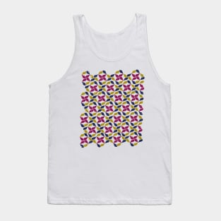 Geometric Floral Repeating Shapes Tank Top